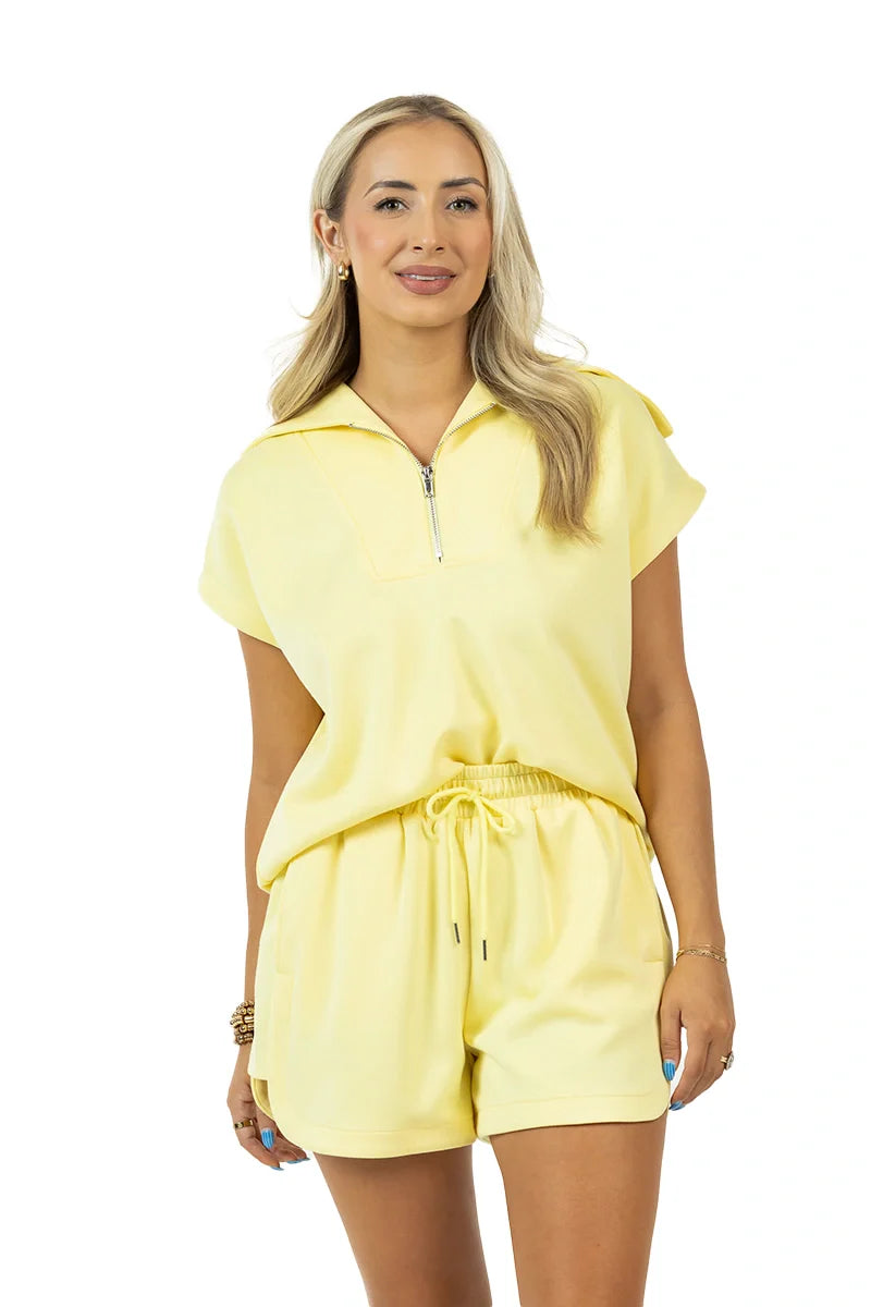Half Zip Scuba Set Yellow - Katydid.com