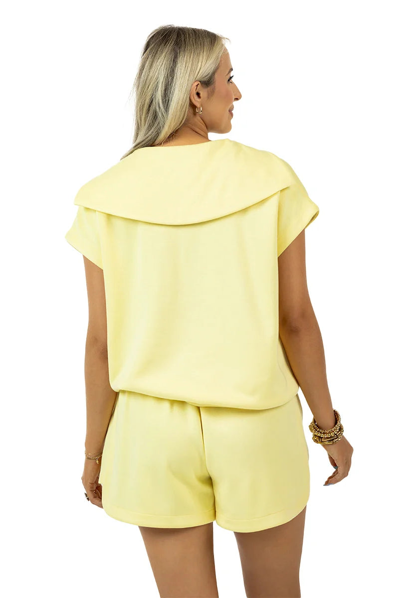 Half Zip Scuba Set Yellow - Katydid.com