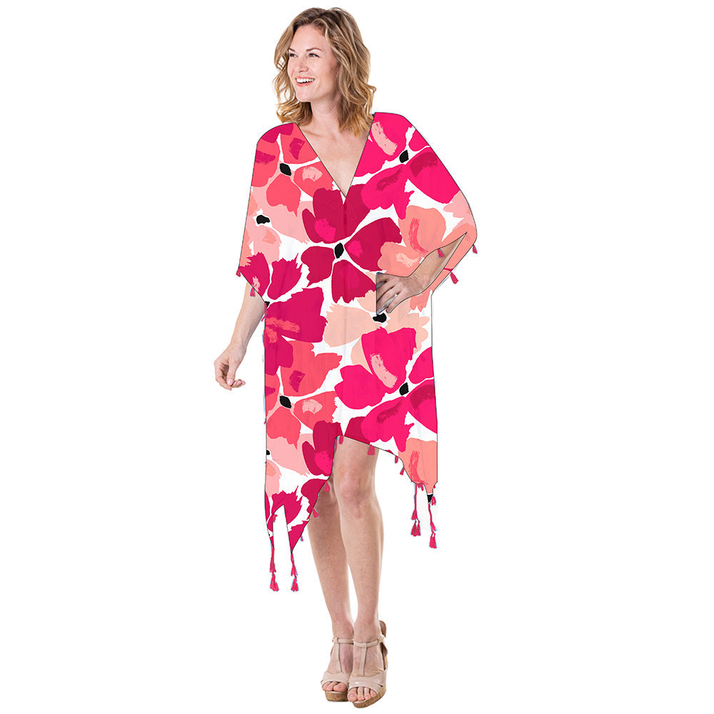 Colorful Lei Florals Swim Cover Up