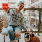 Hold My Drink I Gotta Pet This Dog Women's Sweatshirts