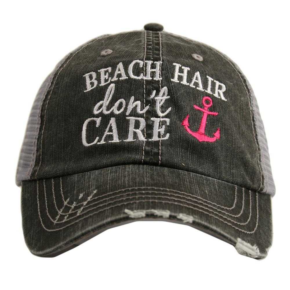 Beach Hair Don't Care Trucker Hat with Anchor - Katydid.com