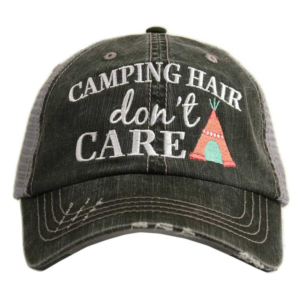 Camping Hair Don't Care Trucker Hat Gray/Mint