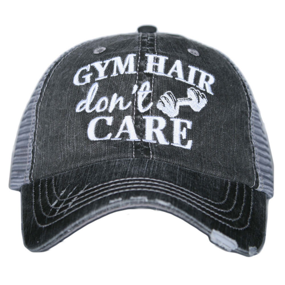 GYM HAIR DON'T CARE TRUCKER HAT