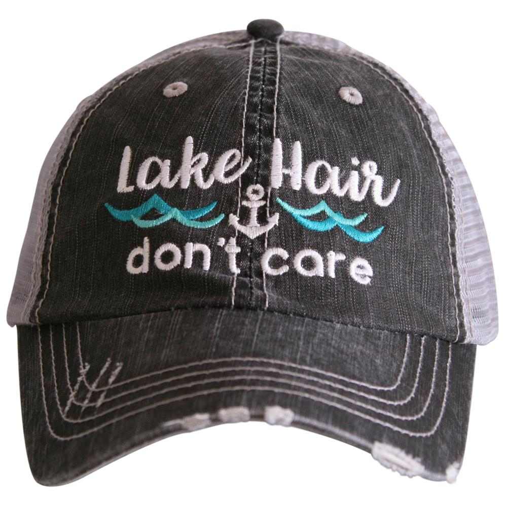 Lake Hair Don't Care WAVES/ANCHOR Trucker Hat - Katydid.com