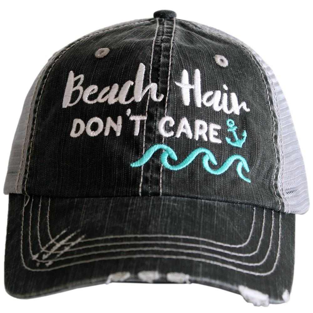 Beach Hair Don't Care WAVES/ANCHOR Trucker Hat