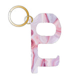 Pink Marble Hands Free Key Chain
