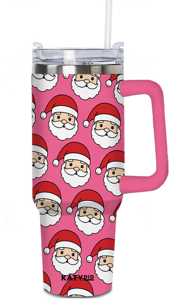 Santa Cup Holiday Tumbler with Straw Santa Claus Starbucks