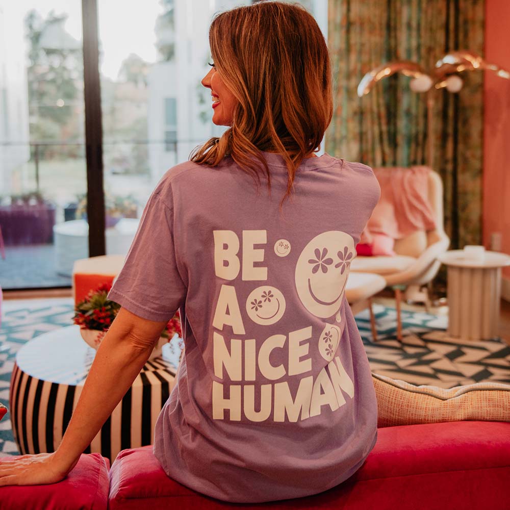 Be A Nice Human Oversized Graphic Tee