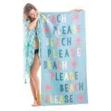 Beach Please Repeat Quick Dry Beach Towels