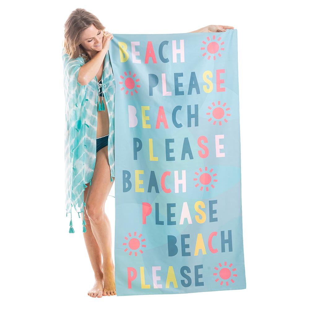Beach Please Repeat Quick Dry Beach Towels