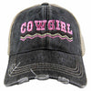 COWGIRL Spelled Out Trucker Hat