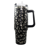 Deer Black Tumbler Cup with Handle