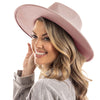 Blush Wide Brim Felt Hat for Women