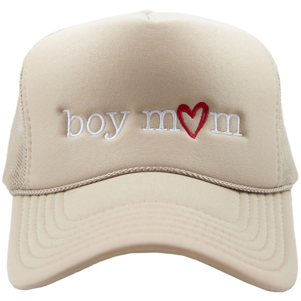 Boy Mom (Red Heart) Cute Foam Hat