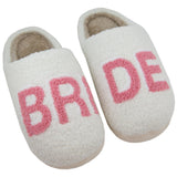 BRIDE Pink Fuzzy Slippers