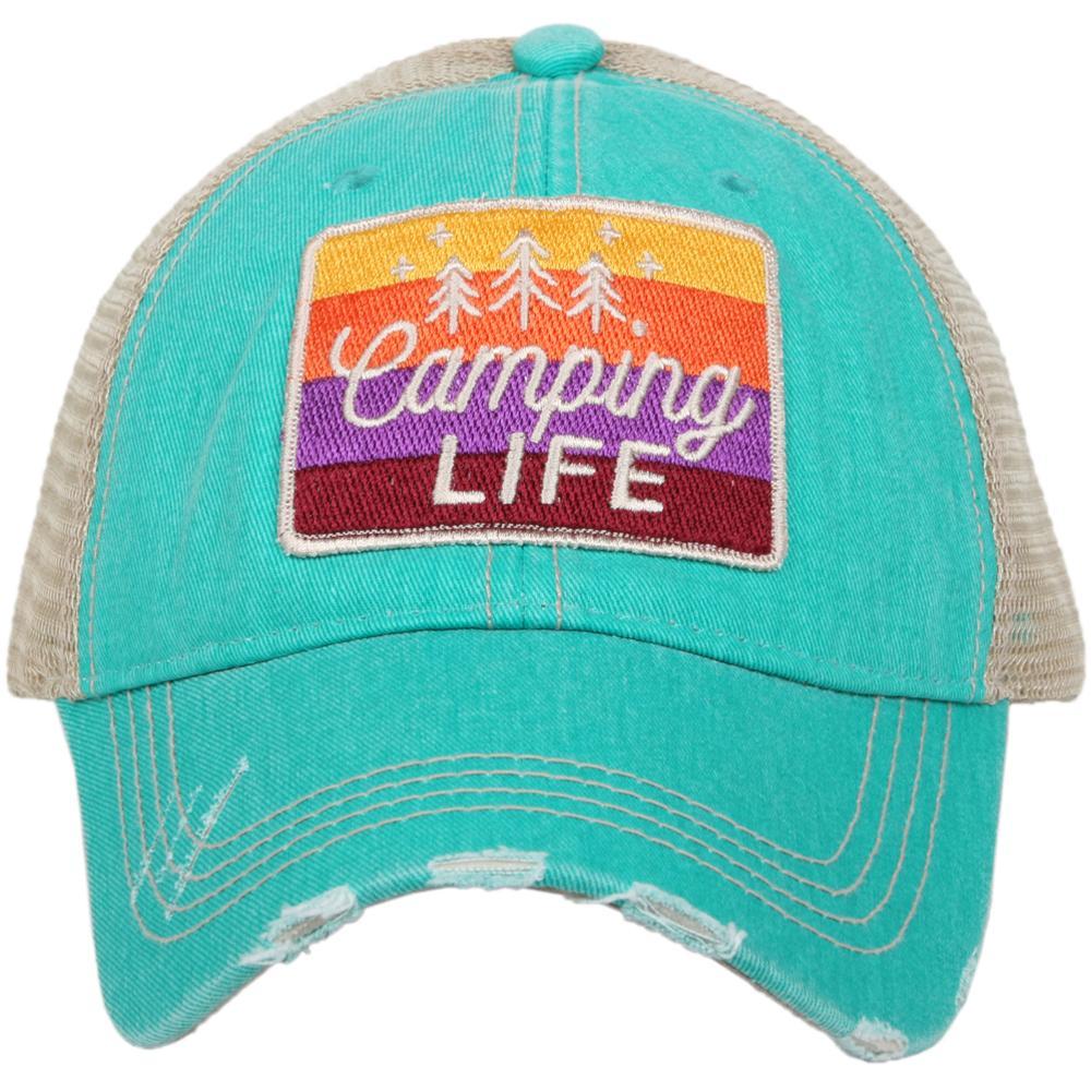 Katydid Camping Life Women's Trucker Hats Teal