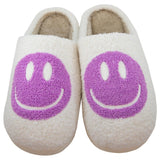 Orchid Happy Face Sherpa Slippers