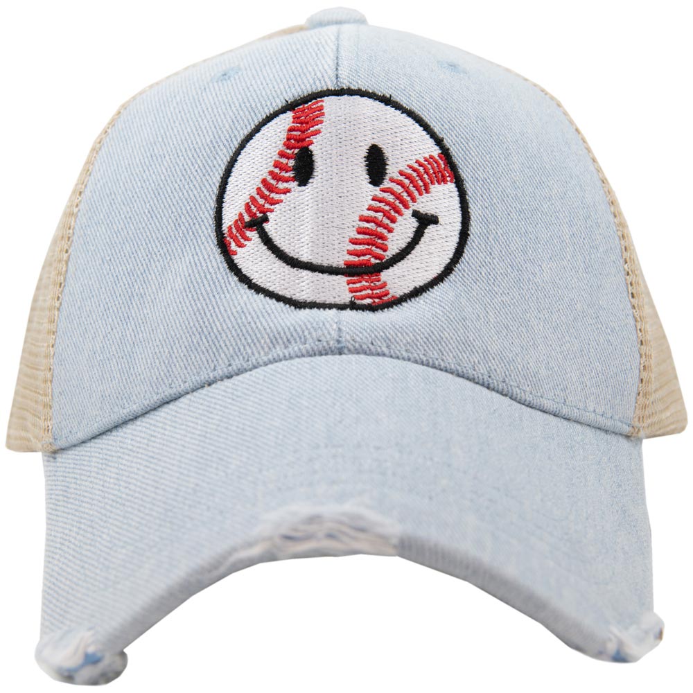 Baseball Happy Face Women's Trucker Hat