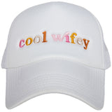 Cool Wifey Trucker Hat (All White)