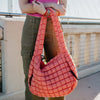 Coral Oversized Quilted Hobo Tote Bag