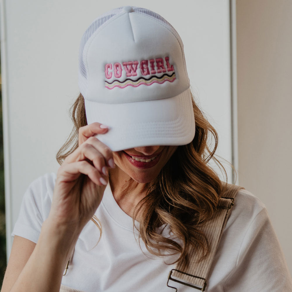 COWGIRL Spelled Out Foam Trucker Hat