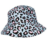 Blue Leopard Bucket Hats