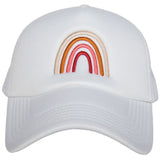 Rainbow Trucker Hat (All White)