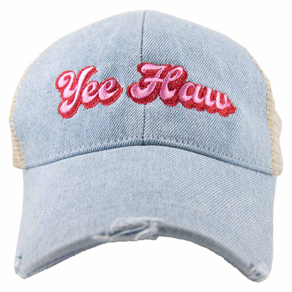 Yee Haw Denim Trucker Hat