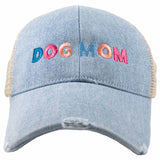 Dog Mom (Multicolored) Denim Trucker Hat