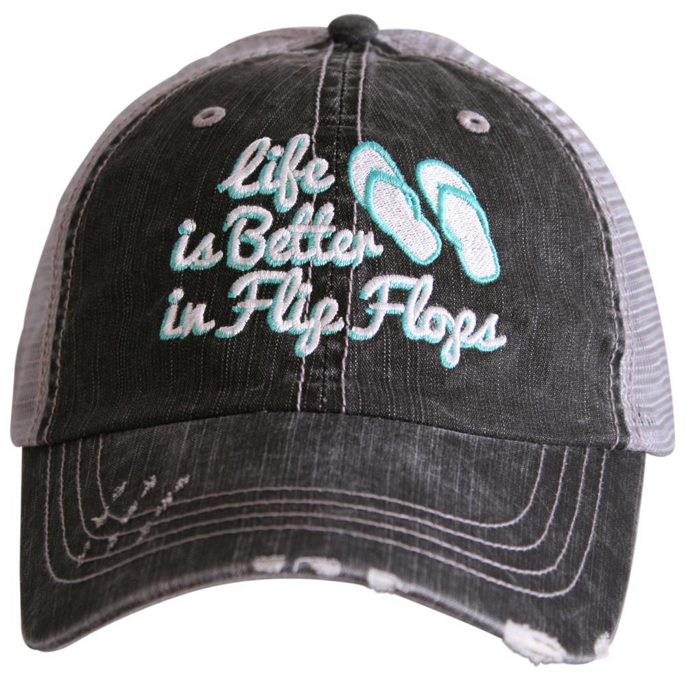 Life is Better in FLIP FLOPS Trucker Hat - Katydid.com