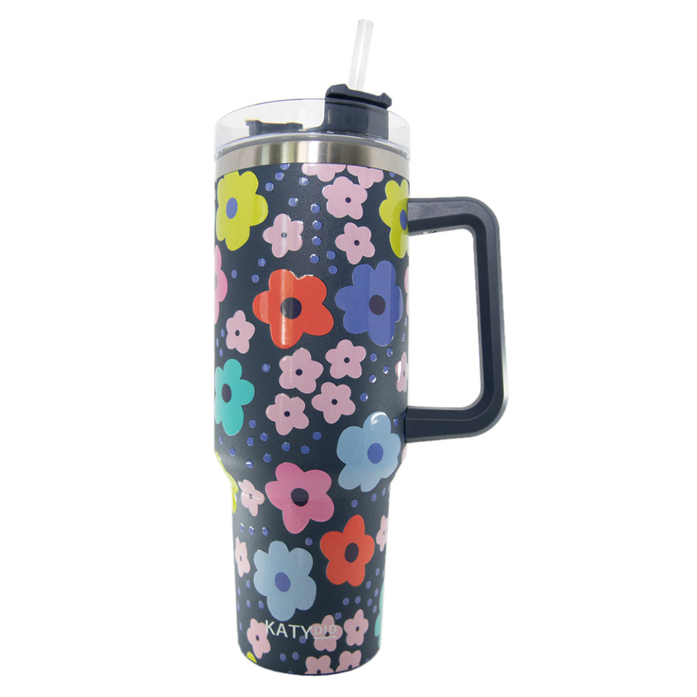 Handle Insulated Cup- Navy (40oz) – The Silver Strawberry