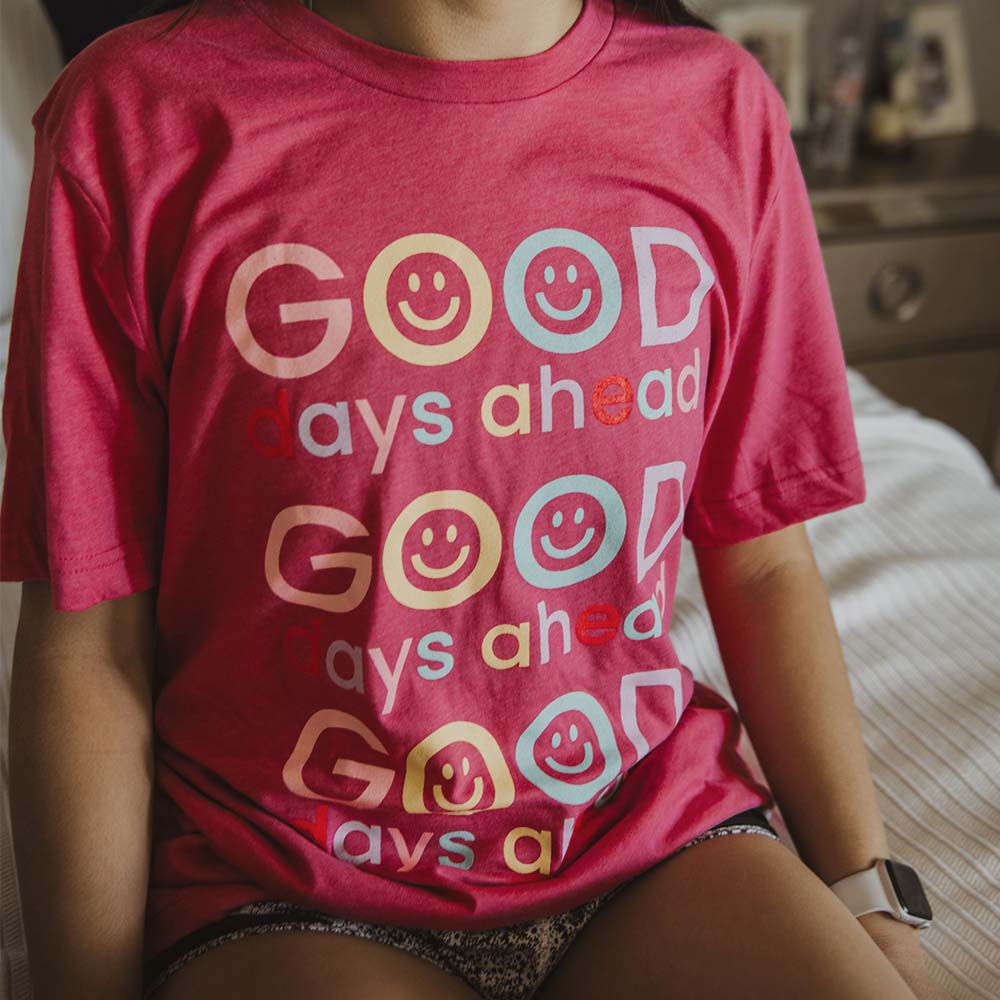 Good Days Ahead Happy Face Graphic T-Shirt