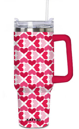 Multicolored Hearts Valentine's Day Cup Tumbler