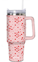 Mini Red Hearts Design Tumbler Cup