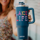 Lake Life 40 Oz Stainless Steel Tumbler Cup