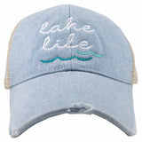 Lake Life (WAVES) Women's Denim Trucker Hat