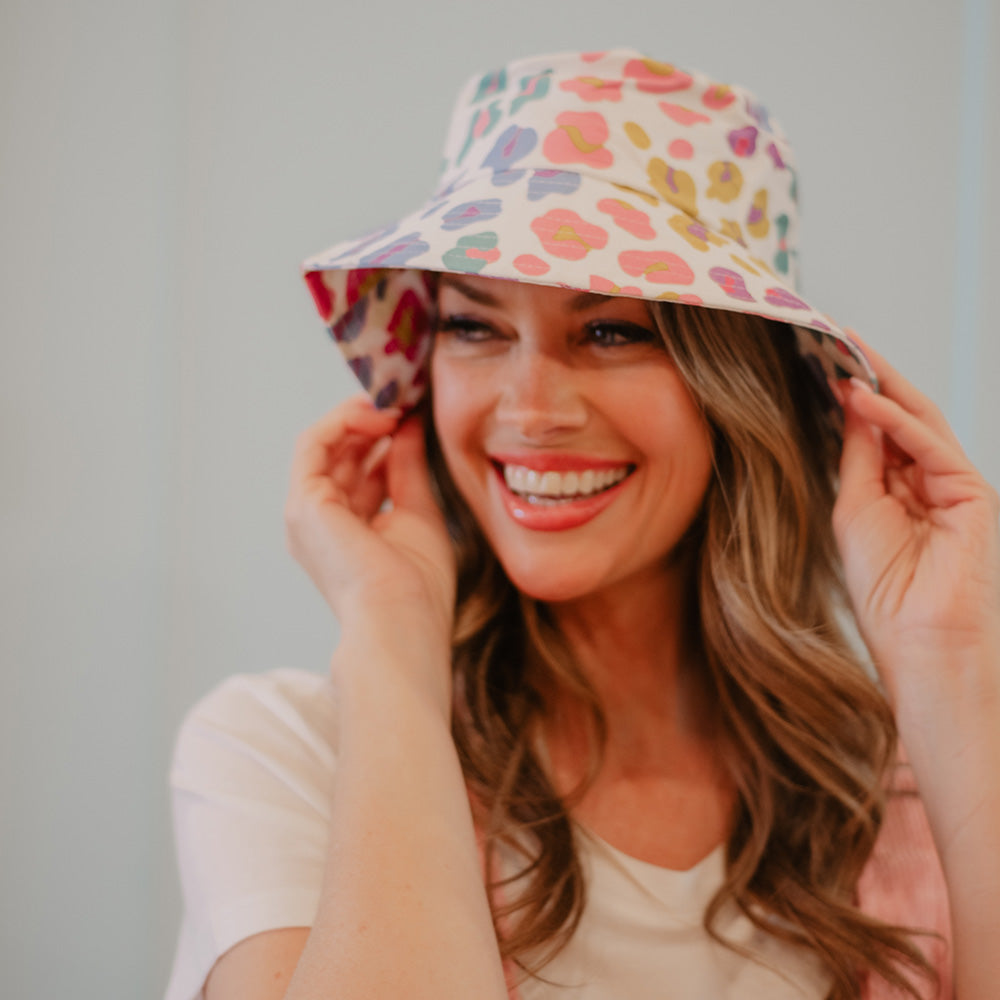 Multicolored Leopard Bucket Hat