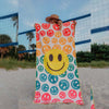 Happy Face Repeat Pattern Quick Dry Towel