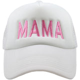 MAMA (Pink and White) Foam Snapback Hat