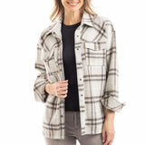 Mint and Gray Plaid Shacket for Women