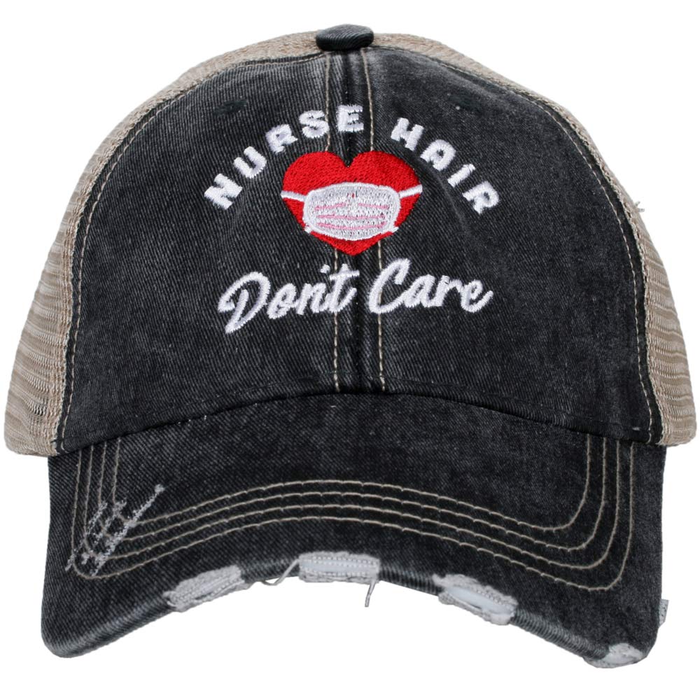 Nurse Hair Don't Care w/ Mask Trucker Hats