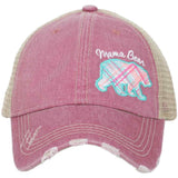 Mama Bear PLAID PASTEL Side Panel Trucker Hat - Katydid.com