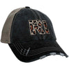 RI RHODE ISLAND LEOPARD WOMEN'S TRUCKER HAT