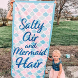 Salty Air and Mermaid Hair Quick Dry Beach Towels
