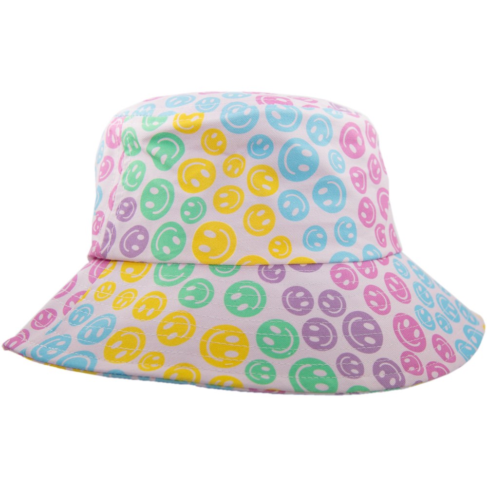 Pastel Happy Face Bucket Hat