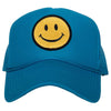 Happy Face Foam Trucker Hat (Blue)