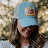 Stay Golden Patch Trucker Denim Hat