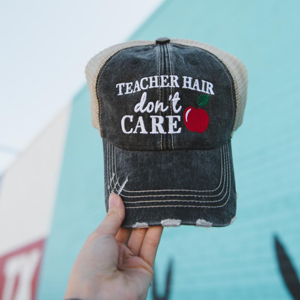 Teacher Hair Don't Care Trucker Hat