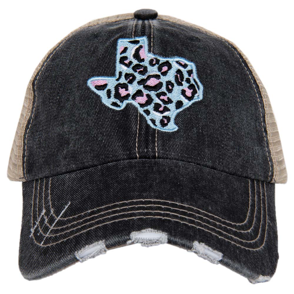 Blue Leopard Texas Trucker Hat