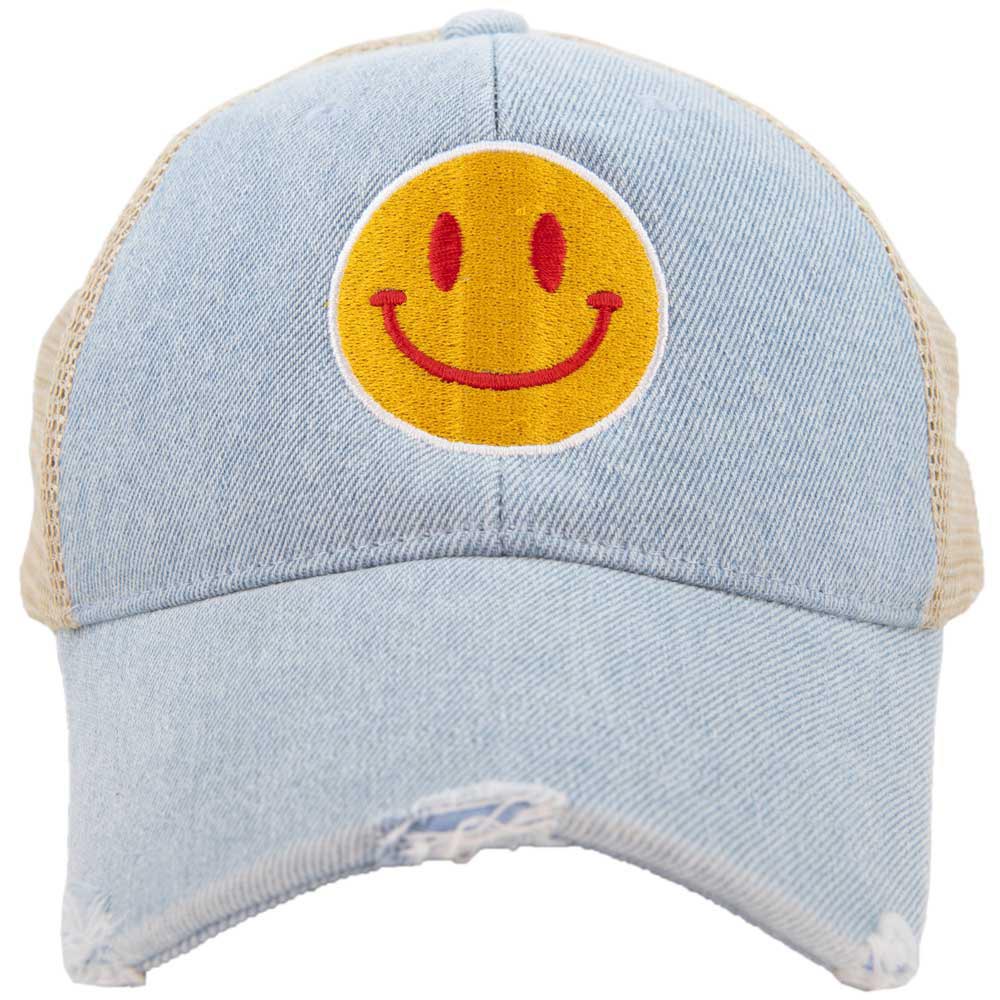 Red/Yellow Happy Face Trucker Hat
